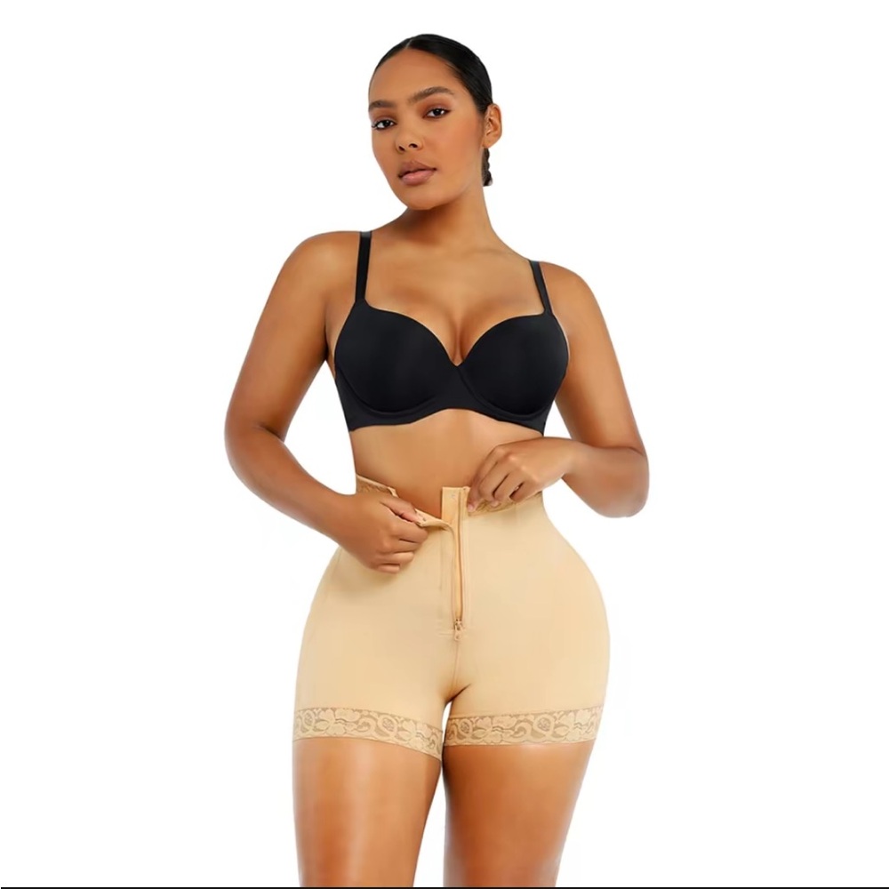 Shapellx AirSlim Steel Boned Butt Enhancer Tummy Control Shape Wear - Beige XL